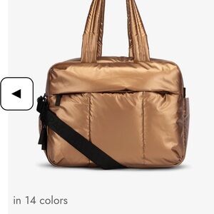 Calpak Copper Metallic LUKA duffle Bag